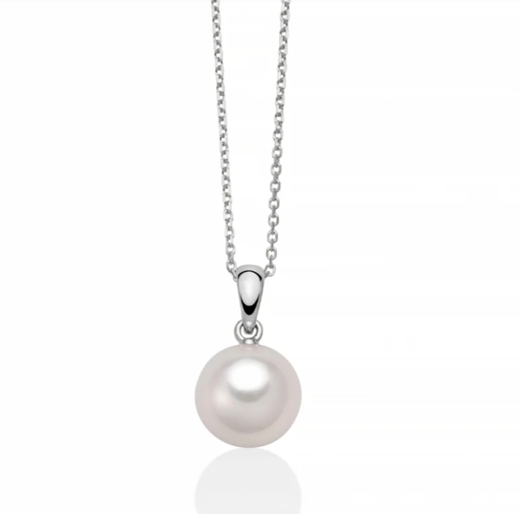COLLANA MILUNA IN ORO BIANCO CON PERLA