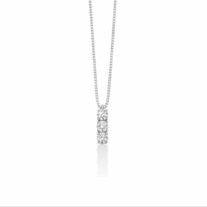 GIROCOLLO MILUNA TRILOGY IN ORO BIANCO CON DIAMANTI